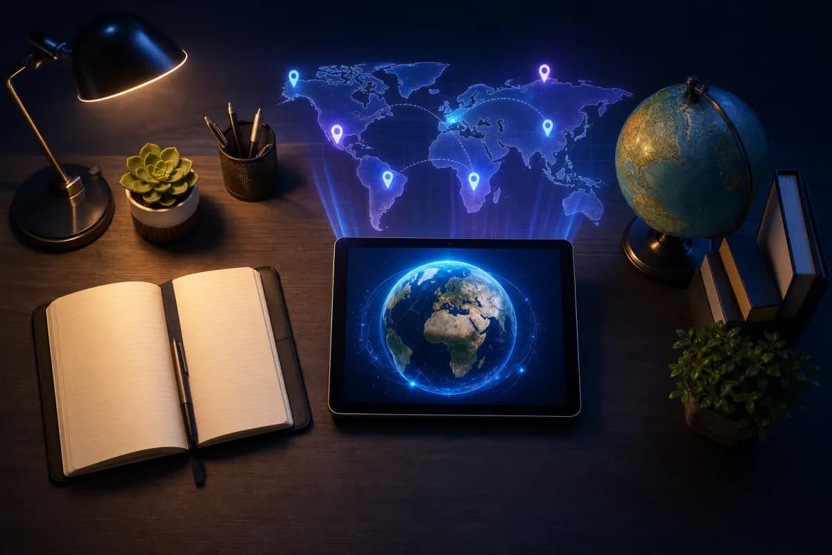A teacher planning a virtual field trip lesson