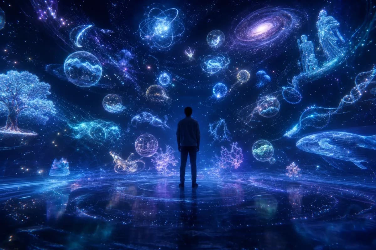 A learner immersed in a 360 educational world
