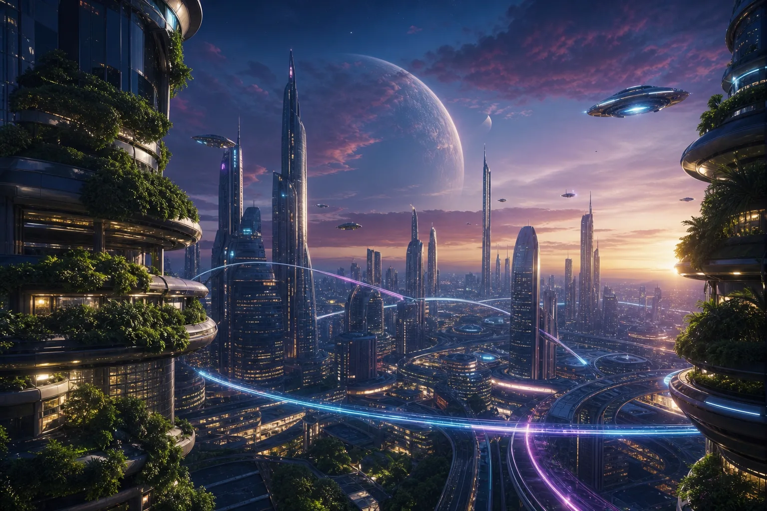 Futuristic City — 360° video preview